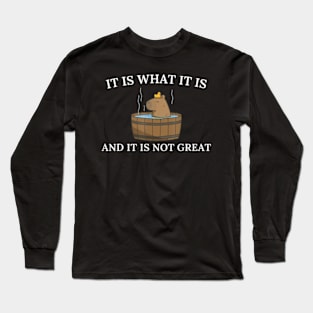 Capybara It Is What It Is And It Is Not Great Long Sleeve T-Shirt